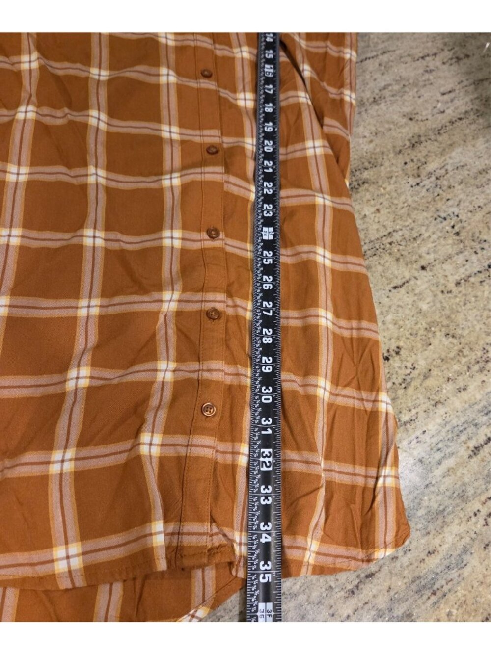 Plaid Shirt Dress OLD NAVY Women's Size M Short Sleeve Yellow Brown Knee Length - Picture 4 of 13